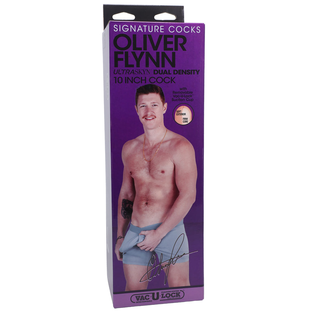 Signature Cocks Oliver Flynn 10" Ultraskyn Cock With Removable Vac-U-Lock Suction Cup Vanilla