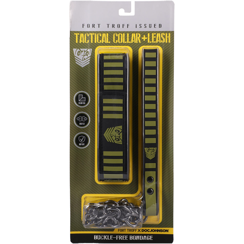 Fort Troff Tactical Collar & Leash Black/Green