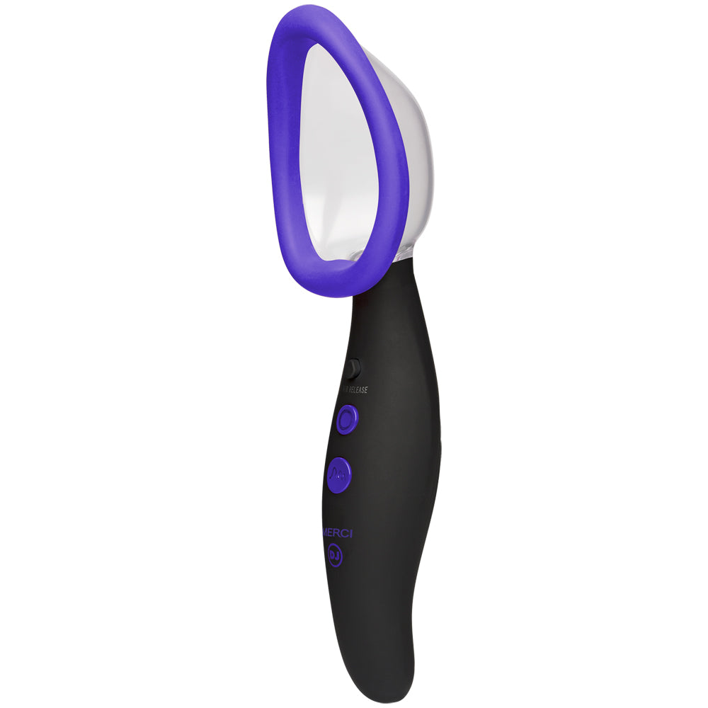 Merci Pumped Rechargeable Automatic Vibrating Pussy Pump Black, Violet