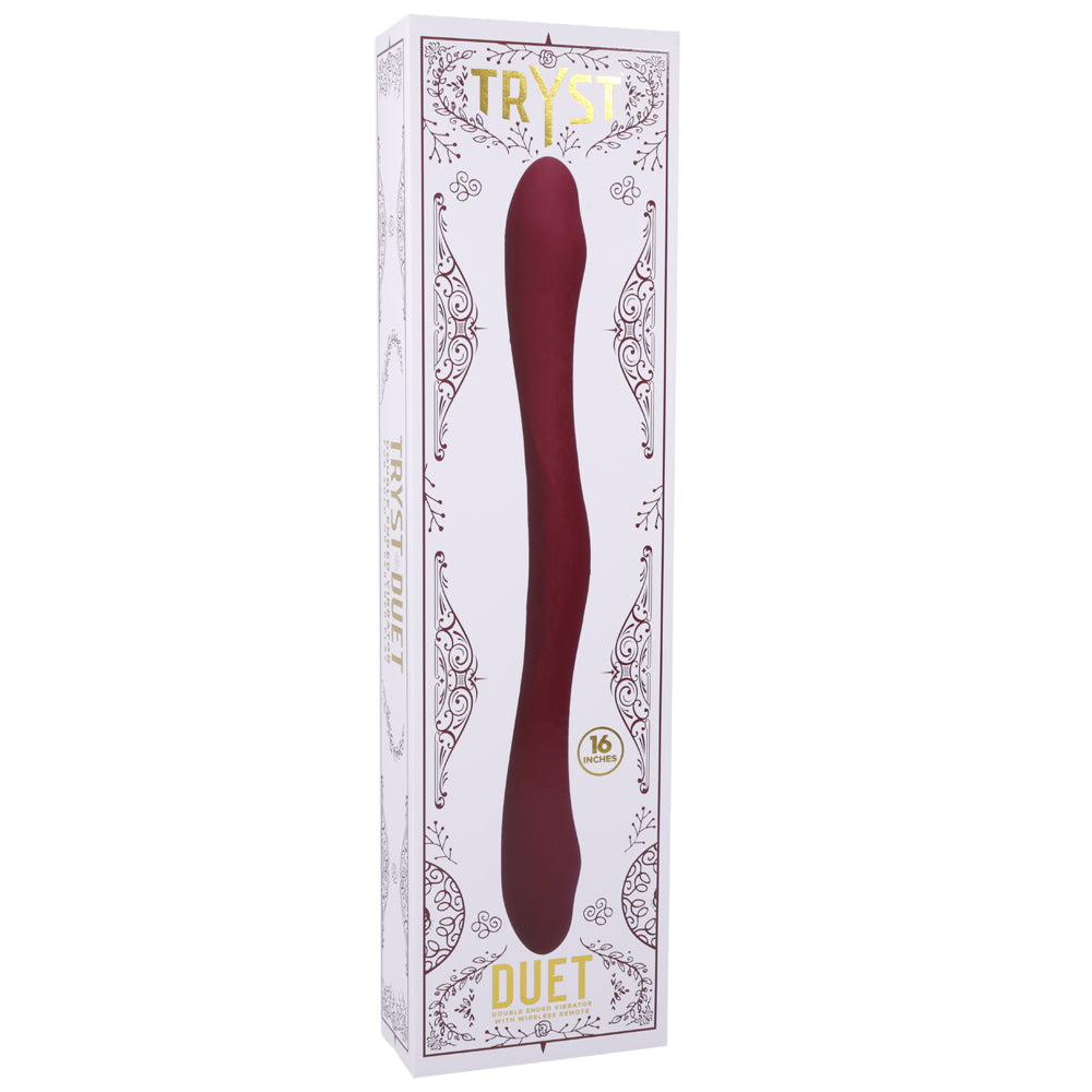 Tryst Duet Double Ended Vibrator With Wireless Remote Berry