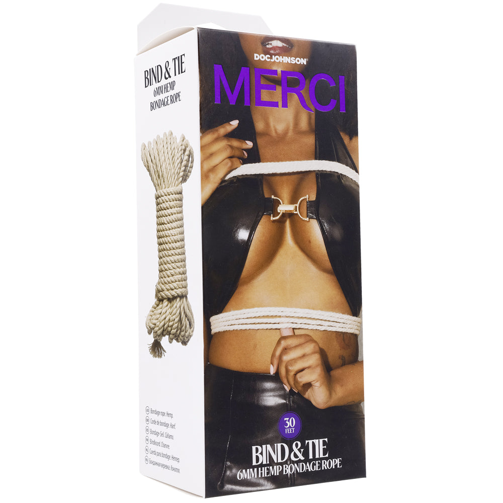 Merci Bind & Tie 6mm Hemp Bondage Rope 30 Feet