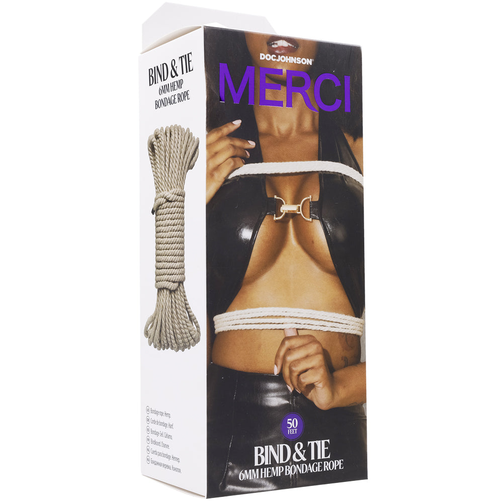 Merci Bind & Tie 6mm Hemp Bondage Rope 50 Feet