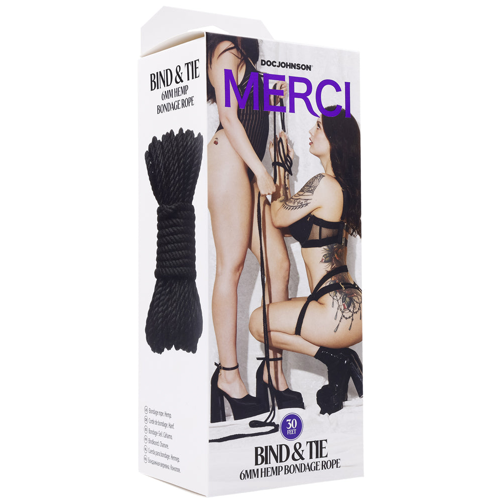 Merci Bind & Tie 6mm Hemp Bondage Rope 30 Feet