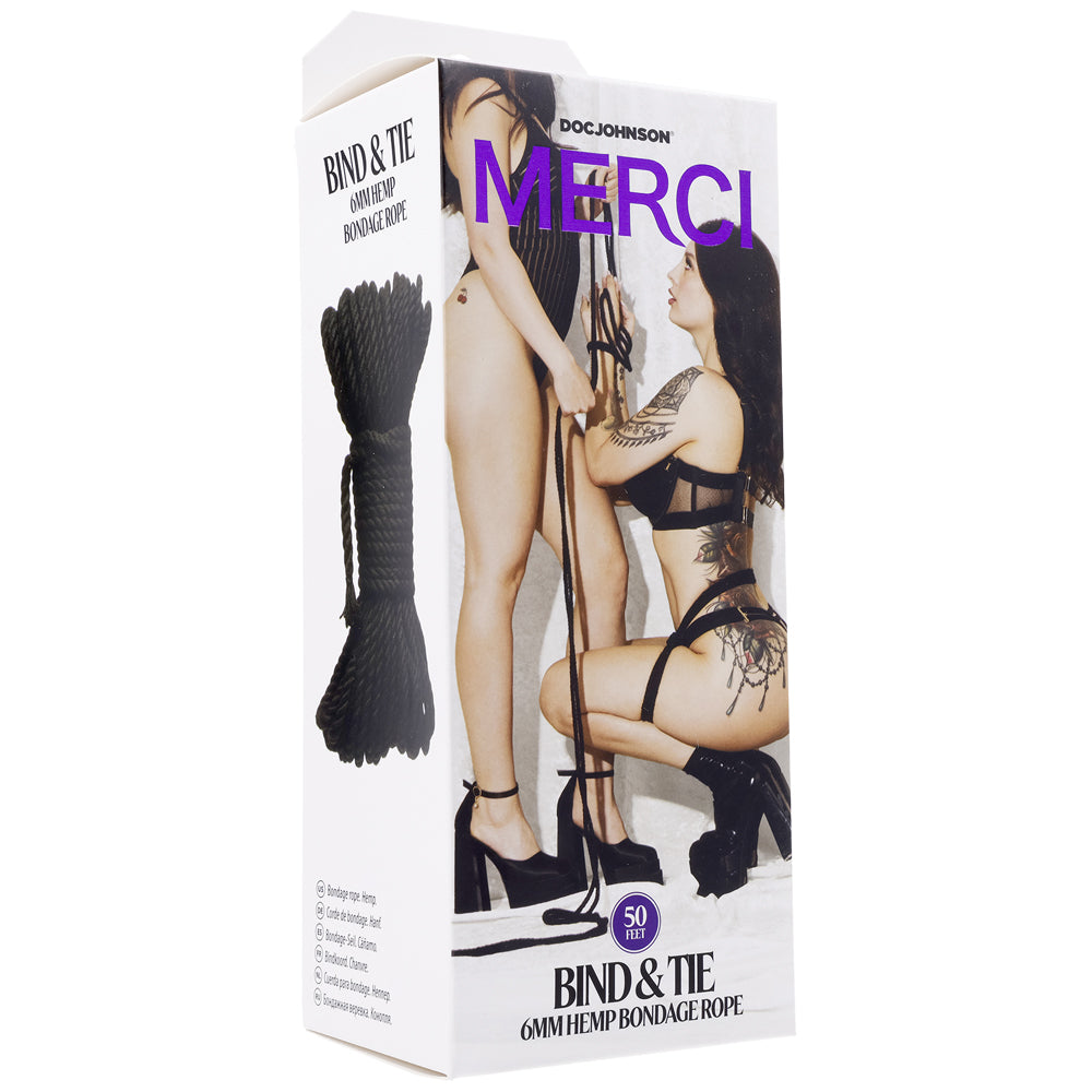 Merci Bind & Tie 6mm Hemp Bondage Rope 50 Feet
