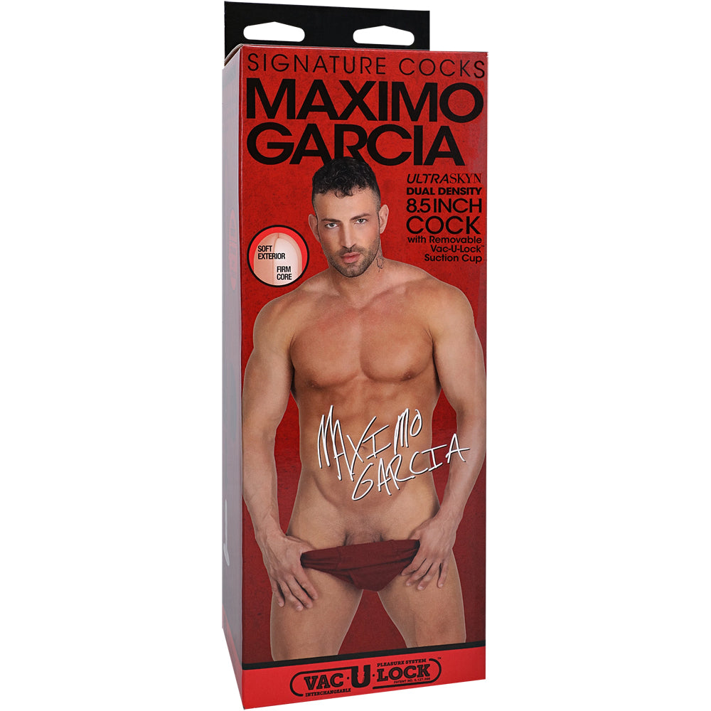 Signature Cocks Maximo Garcia 8.5" Ultraskyn Cock With Removable Vac-U-Lock Suction Cup Vanilla