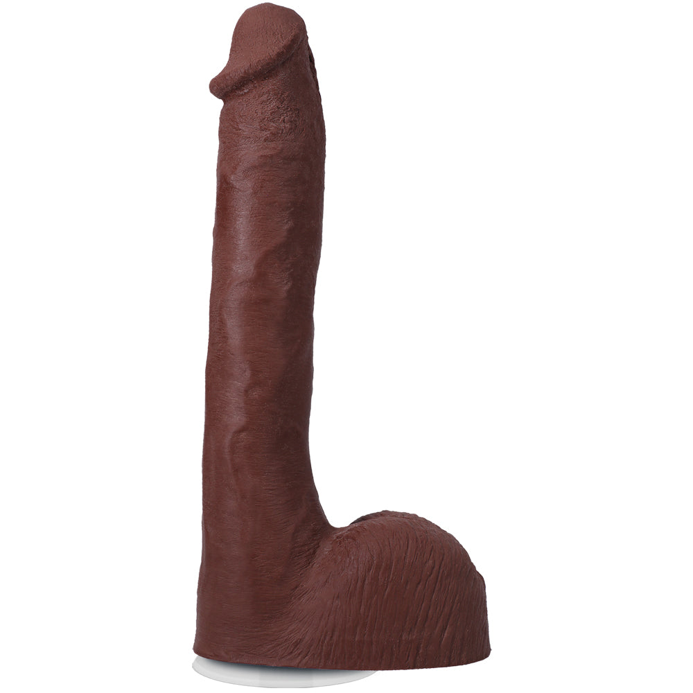 Signature Cocks Pressure 10" Ultraskyn Cock With Removable Vac-U-Lock Suction Cup Chocolate