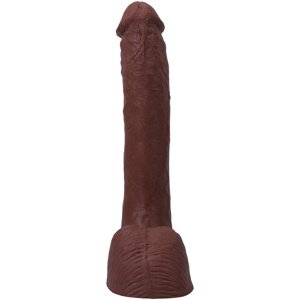 Signature Cocks Pressure 10" Ultraskyn Cock With Removable Vac-U-Lock Suction Cup Chocolate