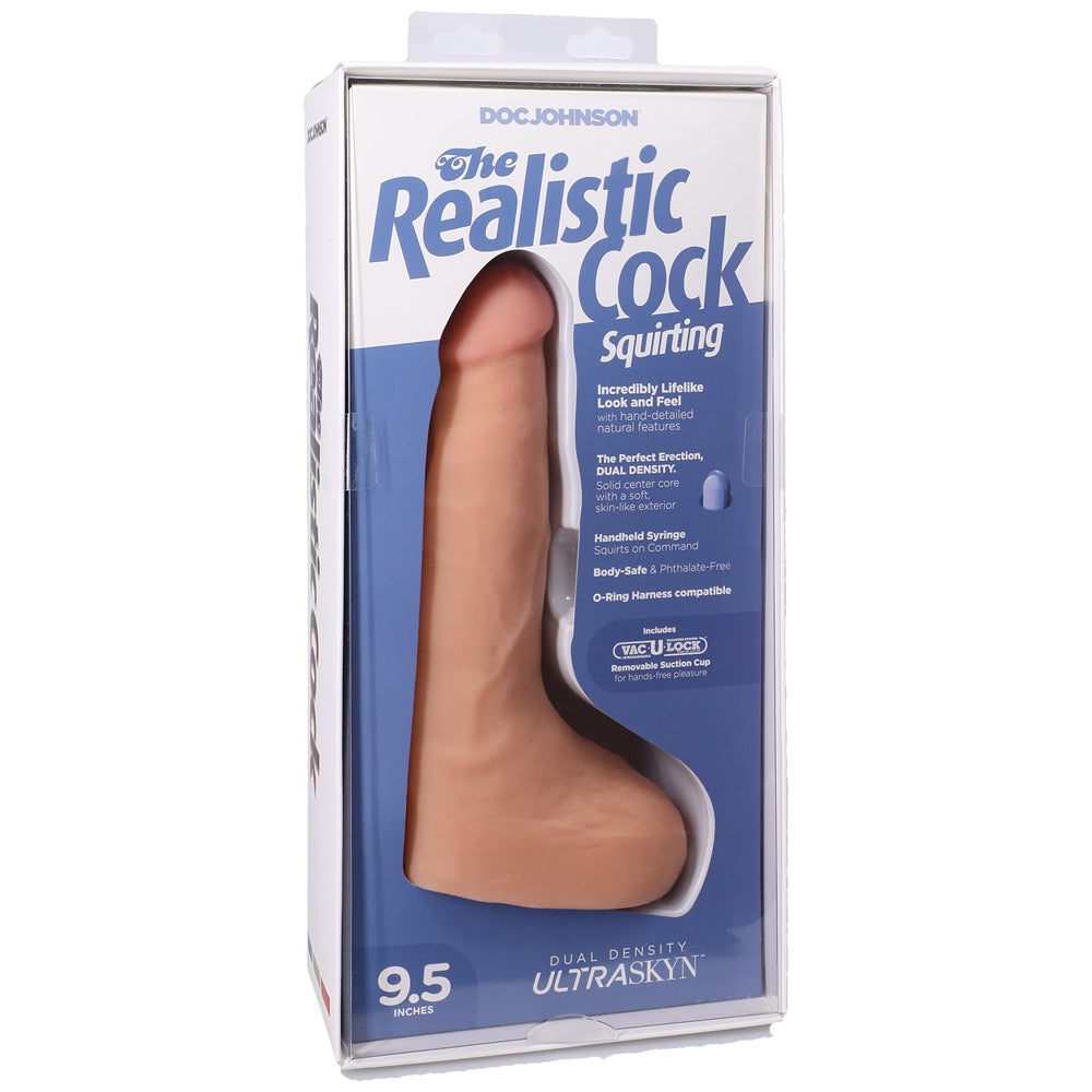 The Realistic Cock Squirting Cock Ultraskyn 9.5" With Balls