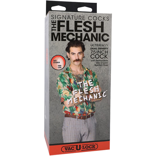 Signature Cocks The Flesh Mechanic 7.5" Ultraskyn Cock With Removable Vac-U-Lock Suction Cup Vanilla