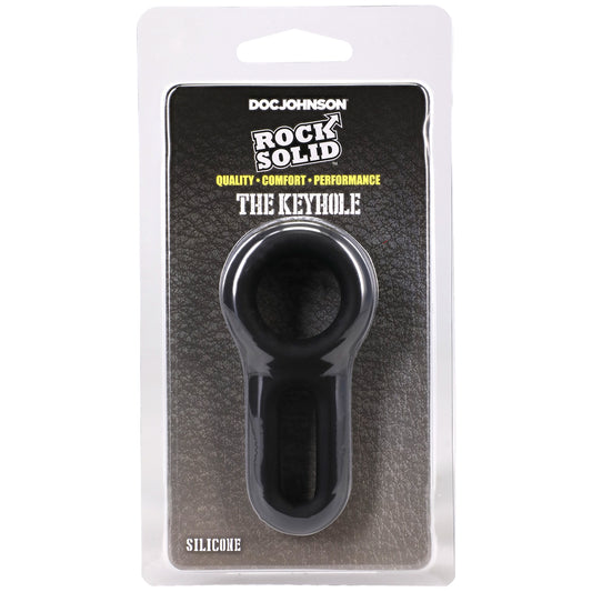 Rock Solid The Keyhole Silicone C-Ring Black