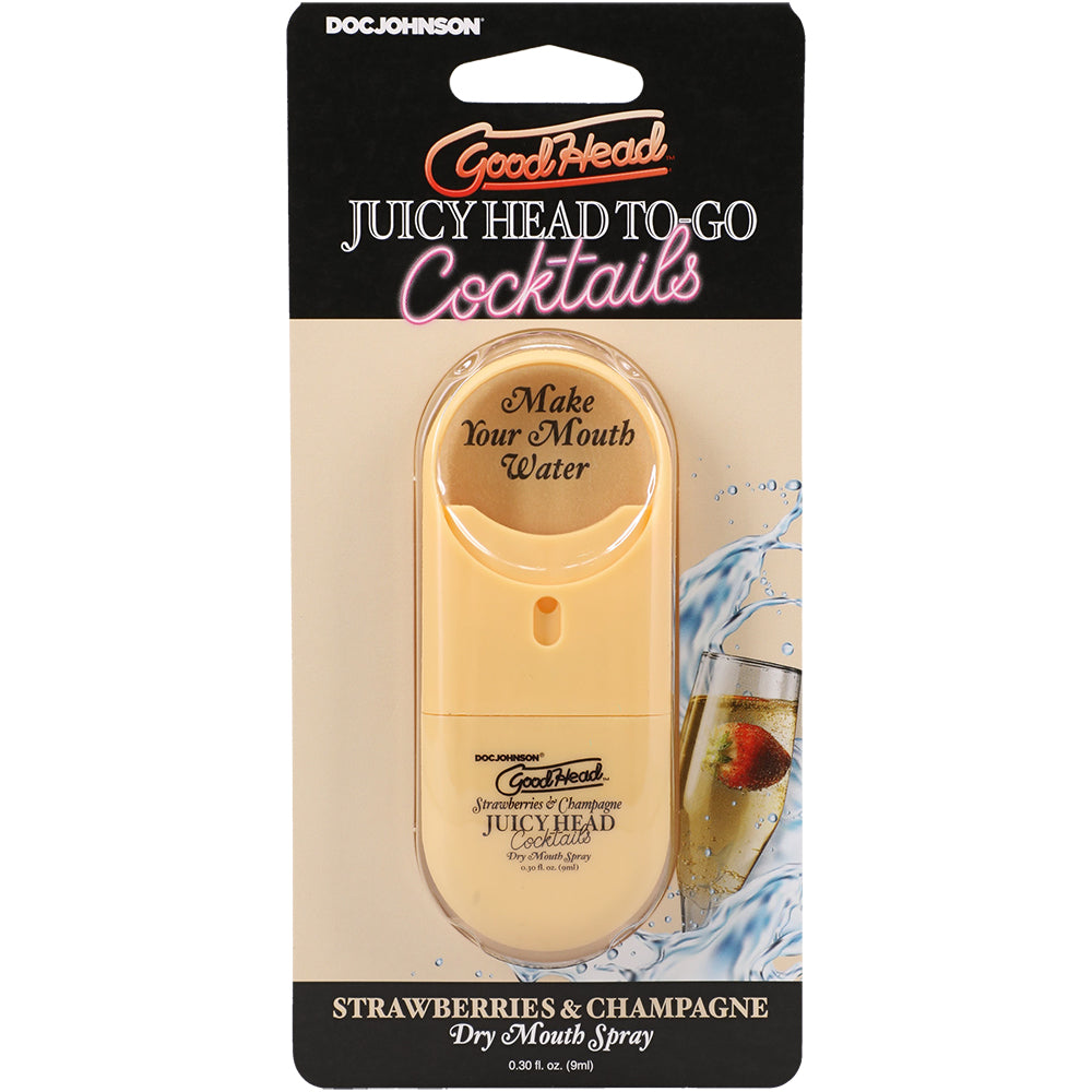 Goodhead Juicy Head Cocktails Dry Mouth Spray To-Go Strawberries & Champagne .30 oz.