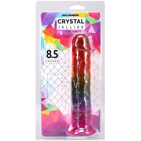 Crystal Jellies 8.5 Inch Dong Rainbow