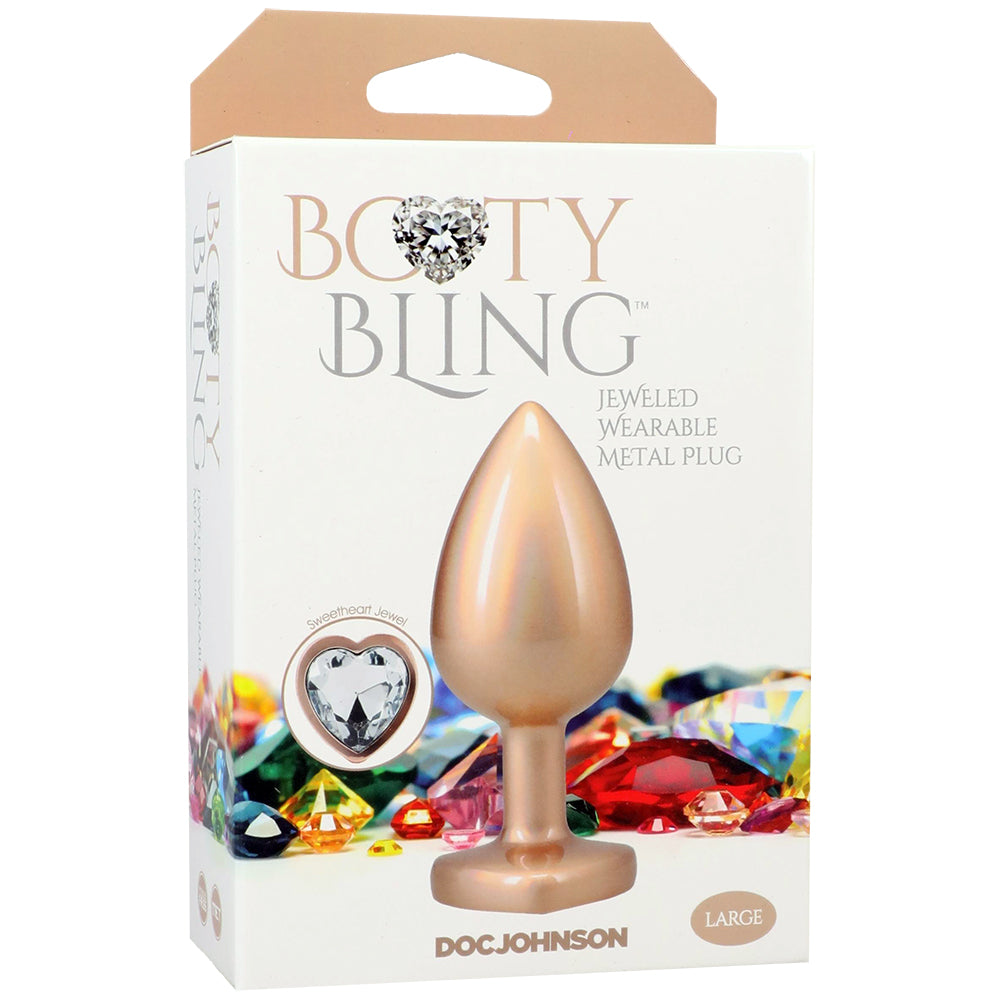 Booty Bling Heart Diamond Jeweled Wearable Metal Plug