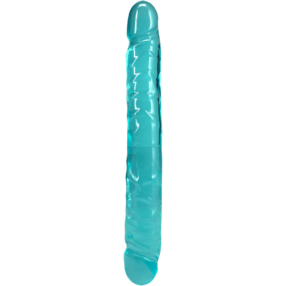 Crystal Jellies 12 Inch Jr. Double Dong Teal