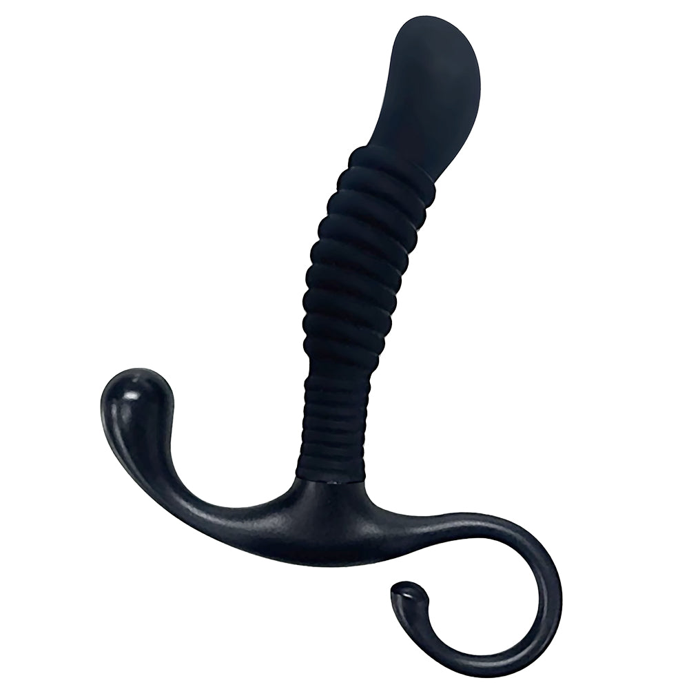 OptiMALE Ribbed Silicone P-Massager Black