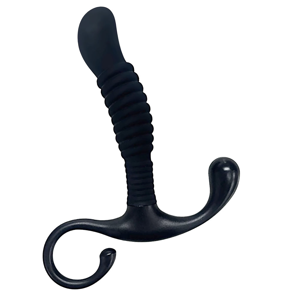 OptiMALE Ribbed Silicone P-Massager Black
