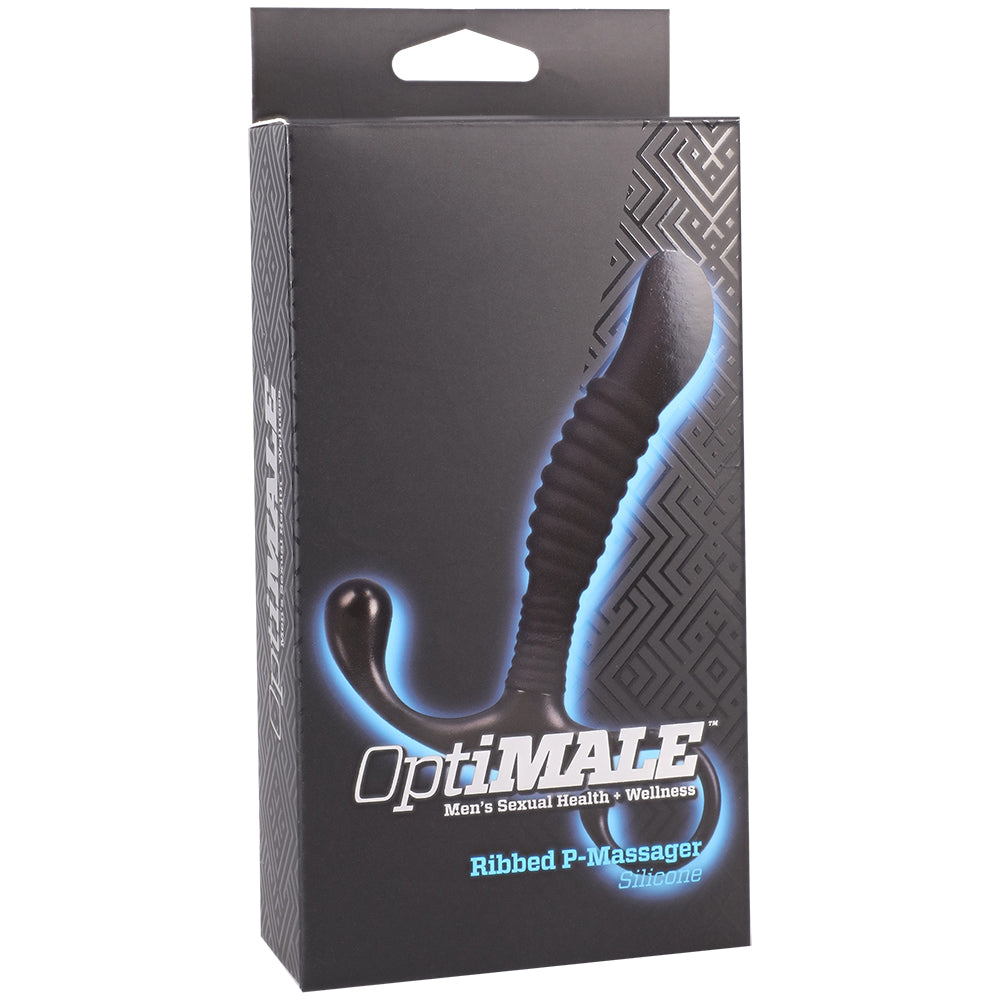 OptiMALE Ribbed Silicone P-Massager Black
