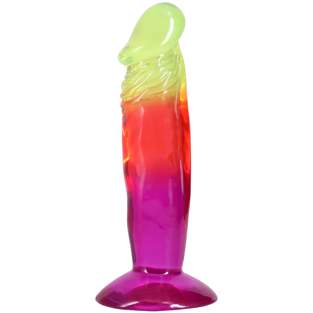 Crystal Jellies 6.5 Inch Dong Rainbow