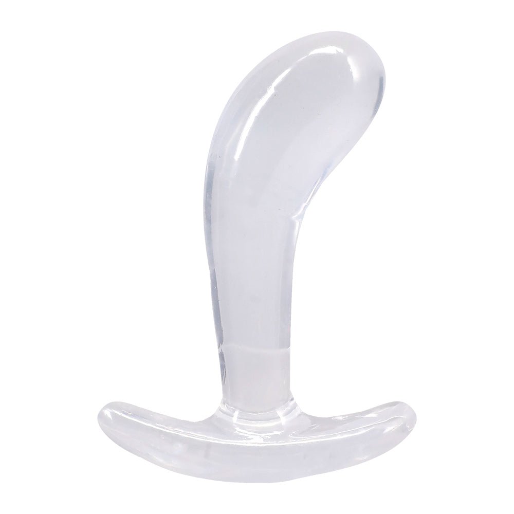 Crystal Jellies Curved Anal Trainer Set Clear