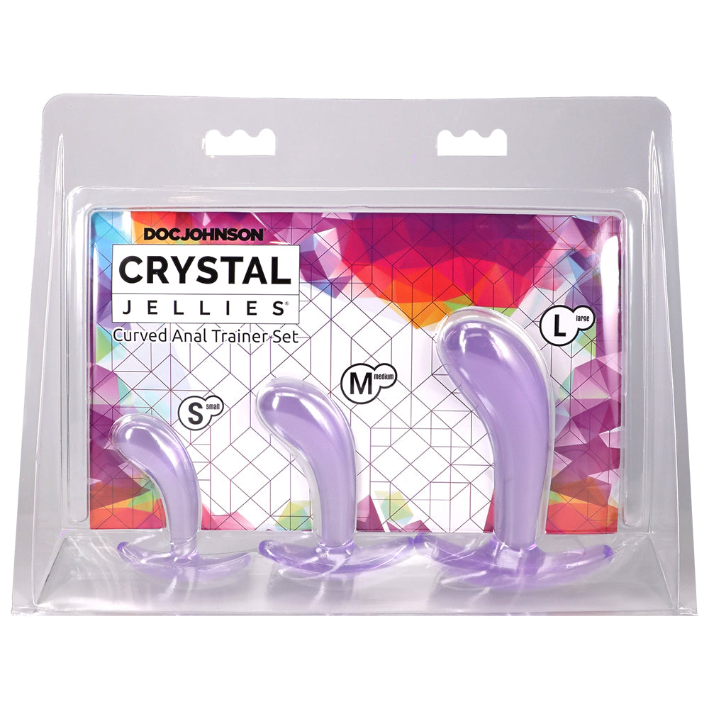 Crystal Jellies Curved Anal Trainer Set Purple