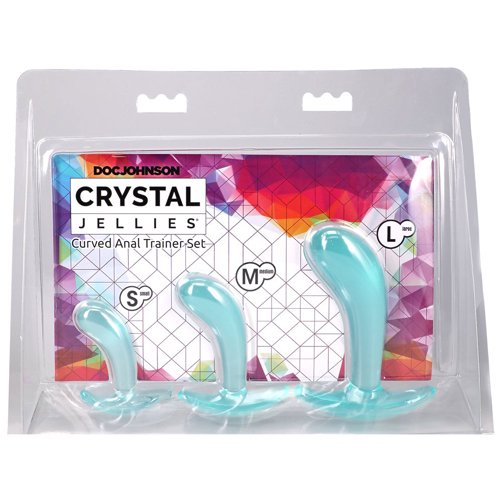 Crystal Jellies Curved Anal Trainer Set Teal
