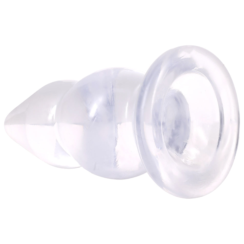 Crystal Jellies Double Pop Plug 6 Inch Clear