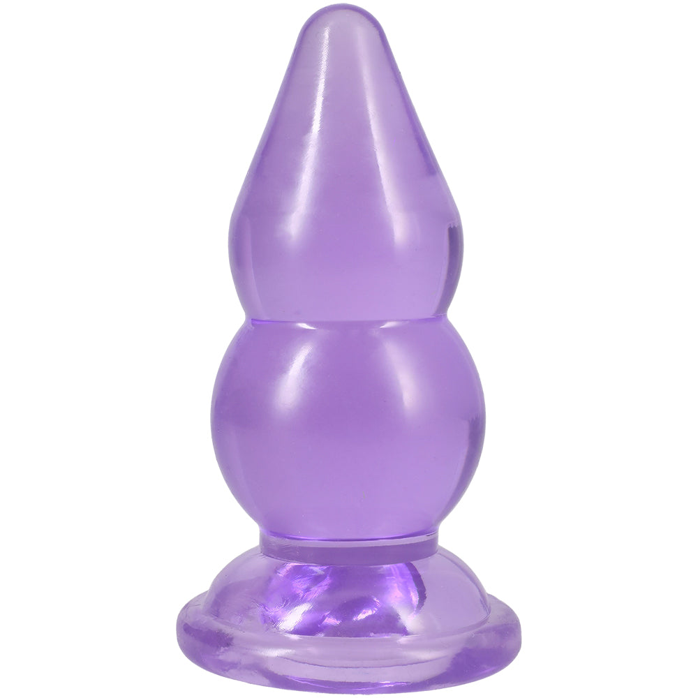 Crystal Jellies Double Pop Plug 6 Inch Purple