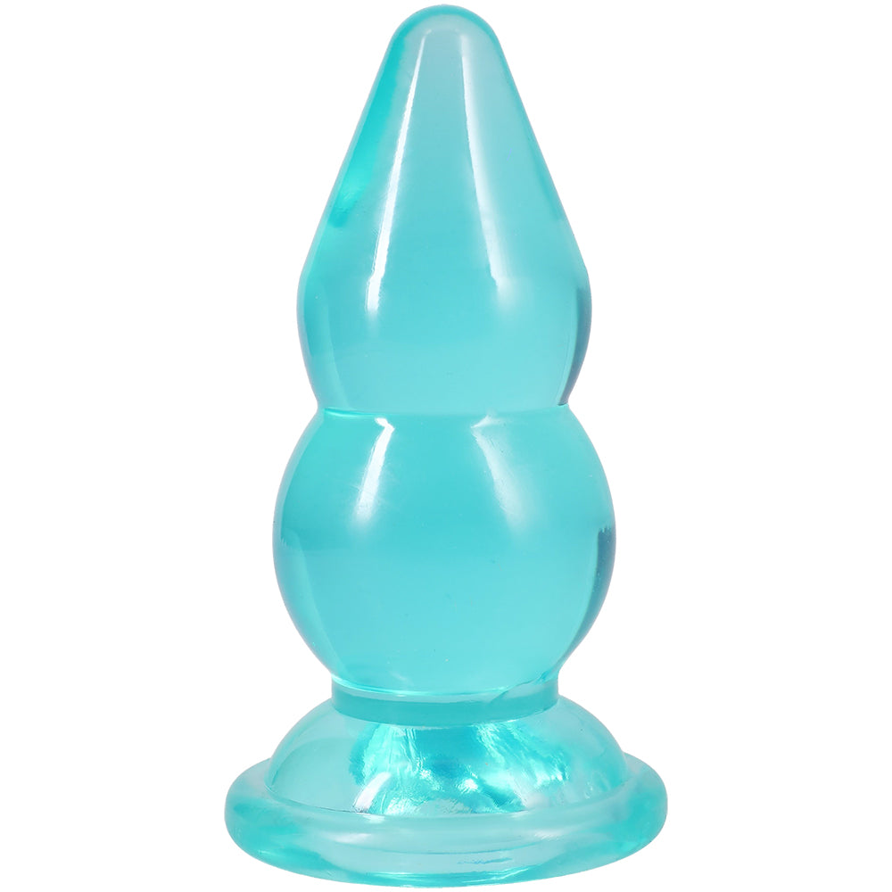 Crystal Jellies Double Pop Plug 6 Inch Teal