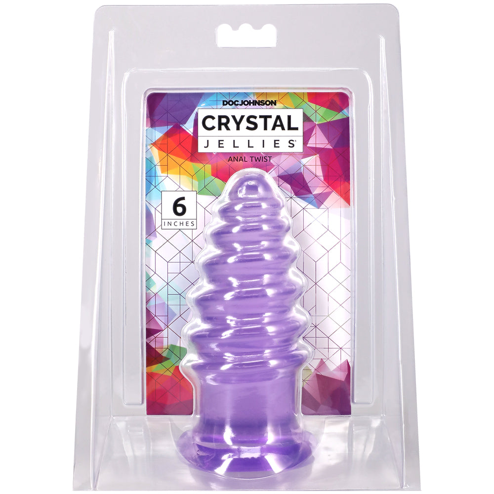 Crystal Jellies Anal Twist 6 Inch Purple