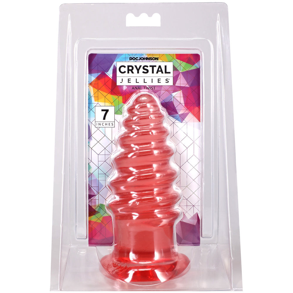 Crystal Jellies Anal Twist 7 Inch Pink