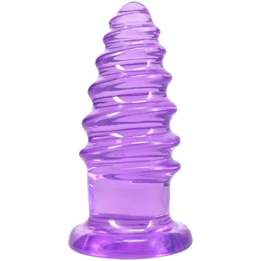 Crystal Jellies Anal Twist 7 Inch Purple