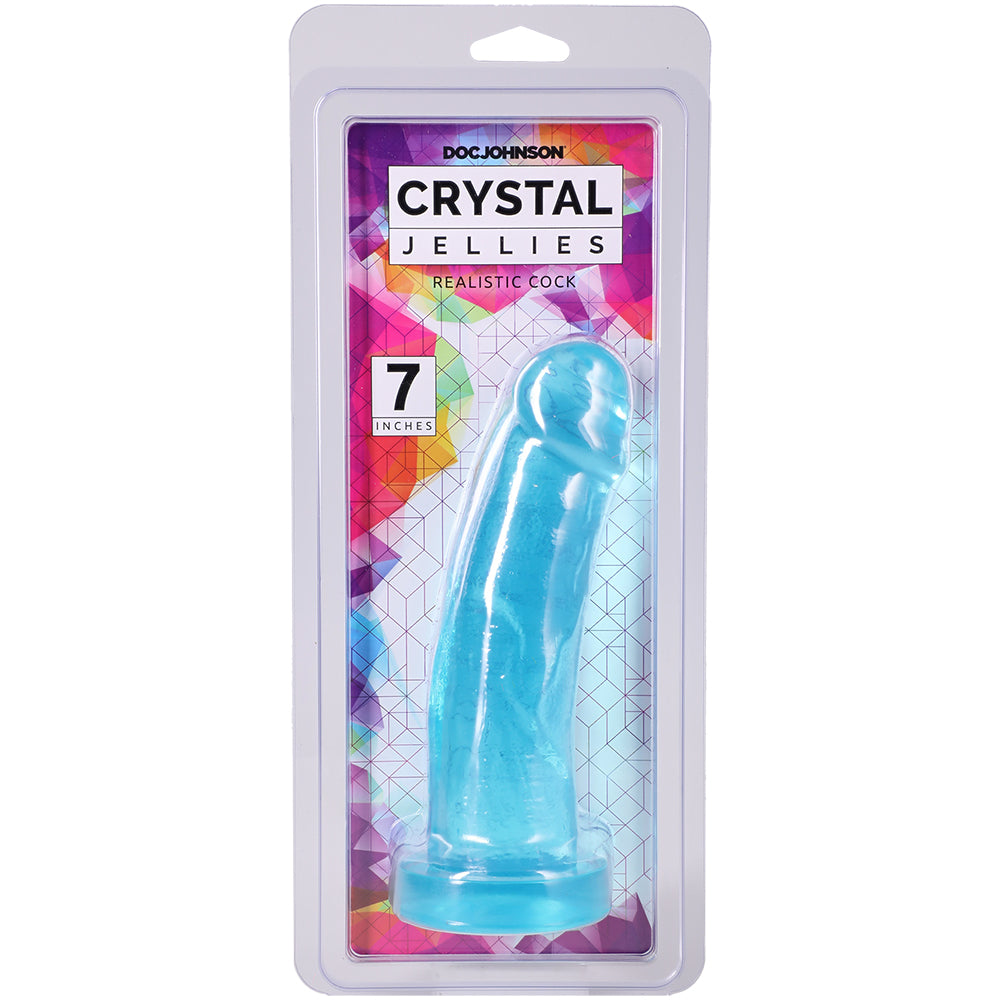 Crystal Jellies Realistic Cock 7 Inch Teal