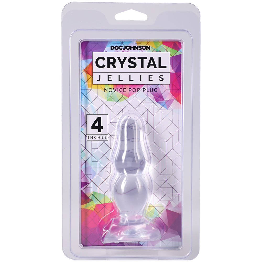 Crystal Jellies Novice Pop Plug 4 Inch Clear