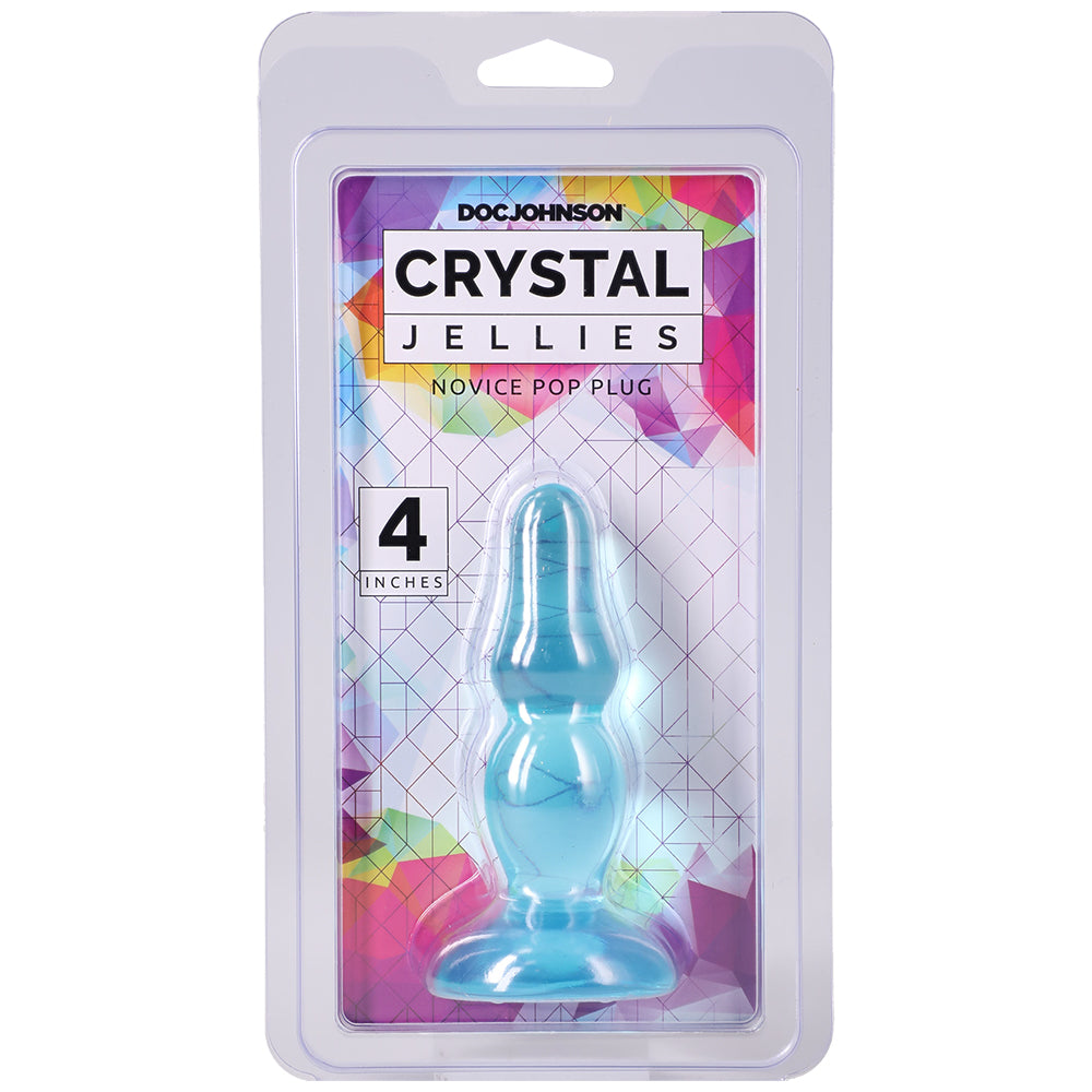 Crystal Jellies Novice Pop Plug 4 Inch Teal