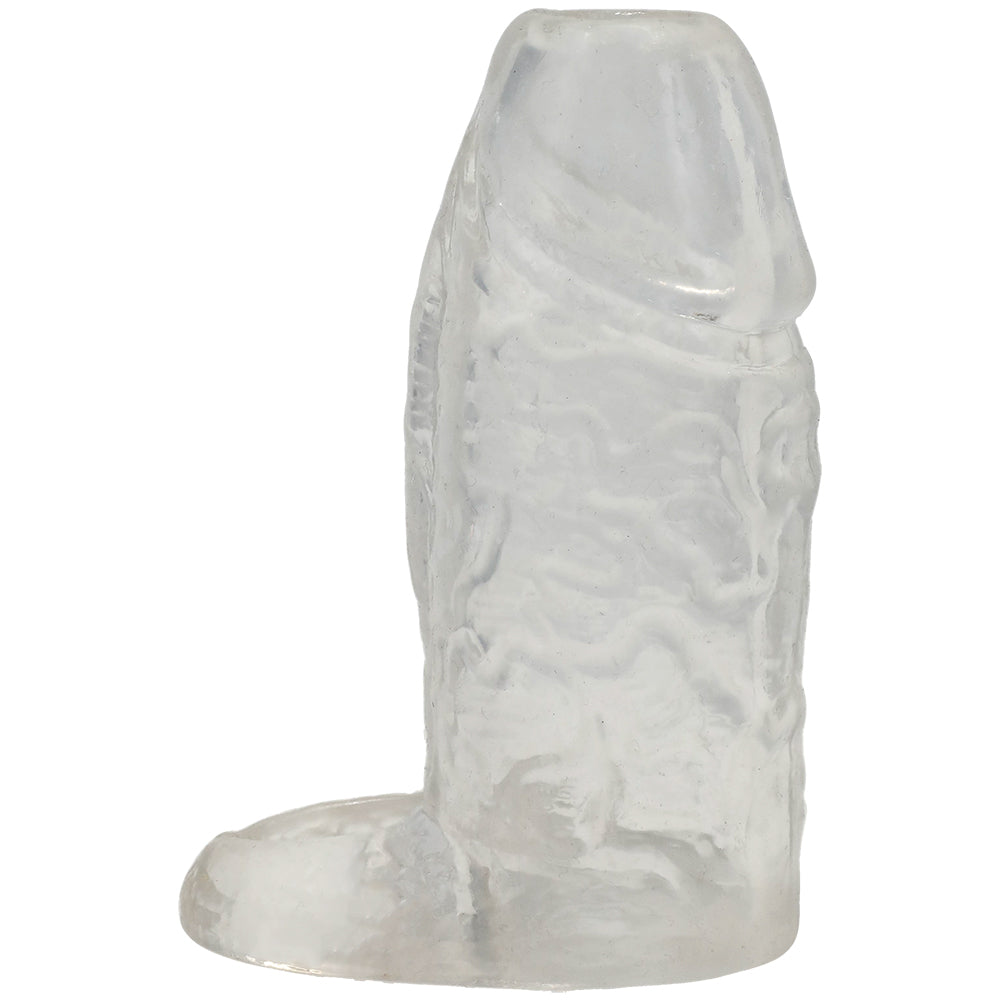 Titanmen Cock Sleeve With Ball Strap 4.5 Inch Clear