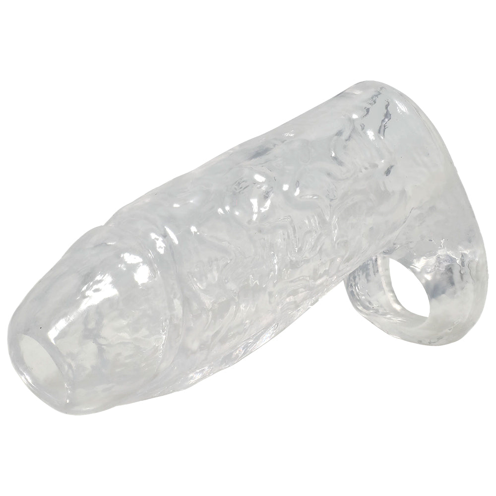 Titanmen Cock Sleeve With Ball Strap 5 Inch Clear