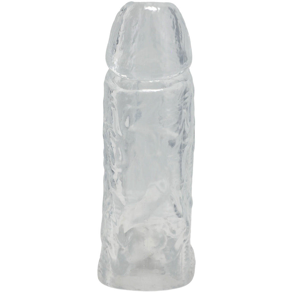 Titanmen Cock Sleeve With Ball Strap 6 Inch Clear