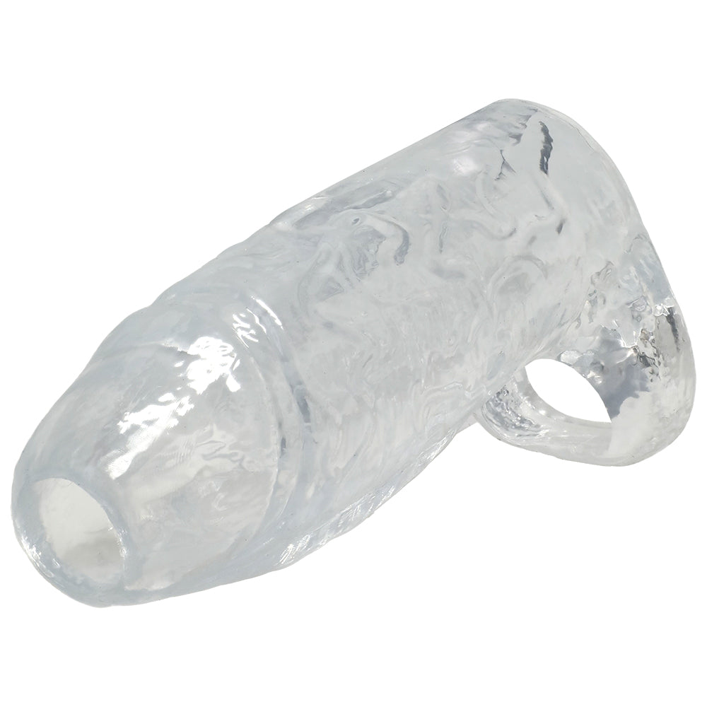 Titanmen Cock Sleeve With Ball Strap 6 Inch Clear