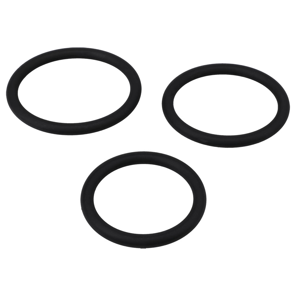 Titanmen Slim C-Ring 3pc Silicone Set Black