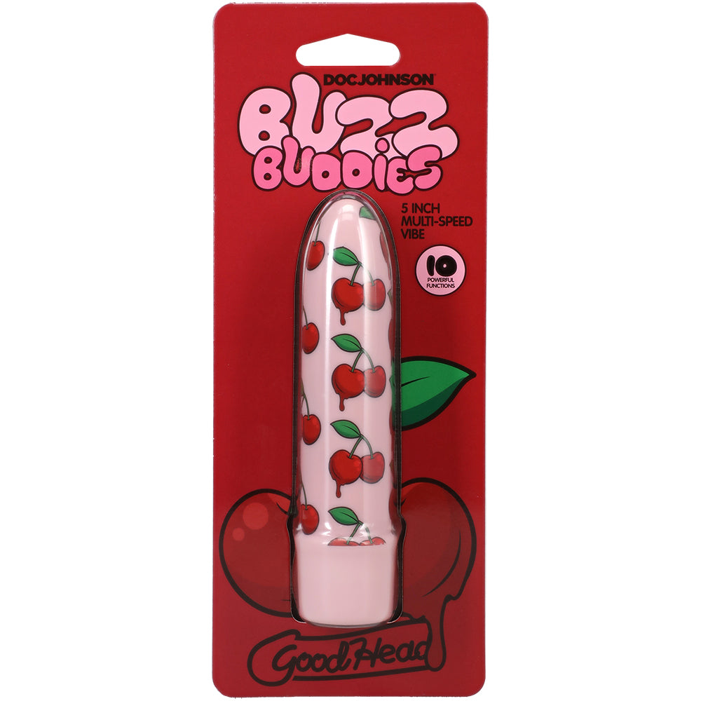 Goodhead Buzz Buddies 5 Inch Multi-Speed Vibe Cherries Light Pink