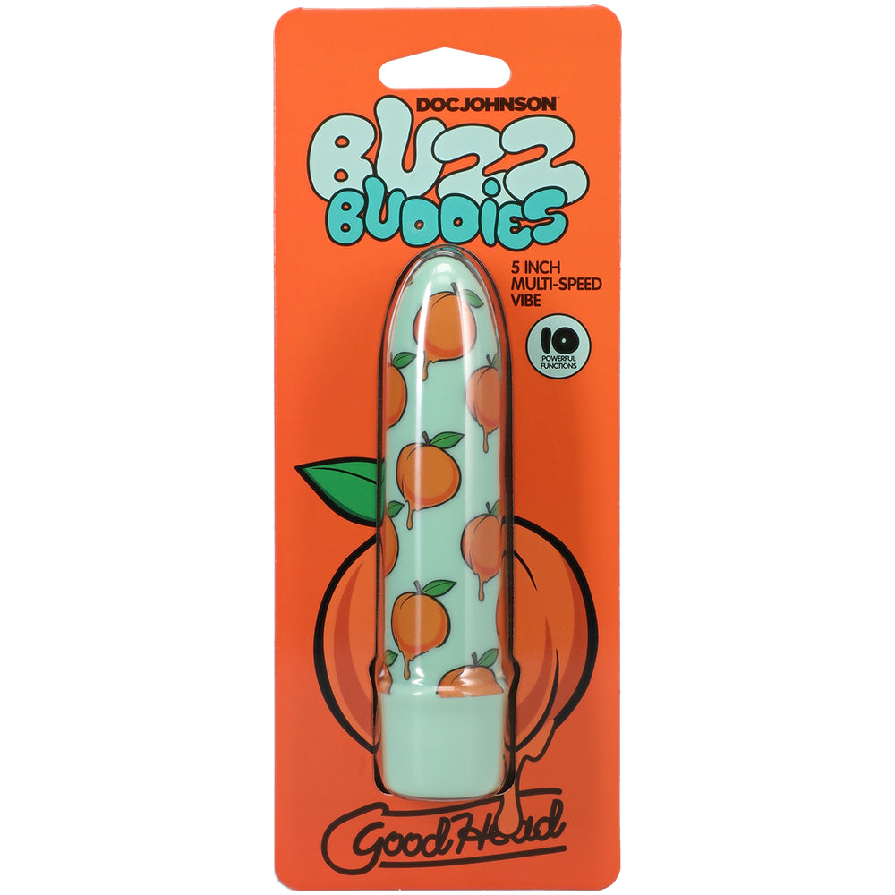 Goodhead Buzz Buddies 5 Inch Multi-Speed Vibe Peaches Green