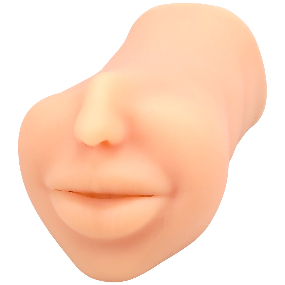 The Super Sucker Cum Guzzler Male Mouth Ultraskyn Masturbator Vanilla