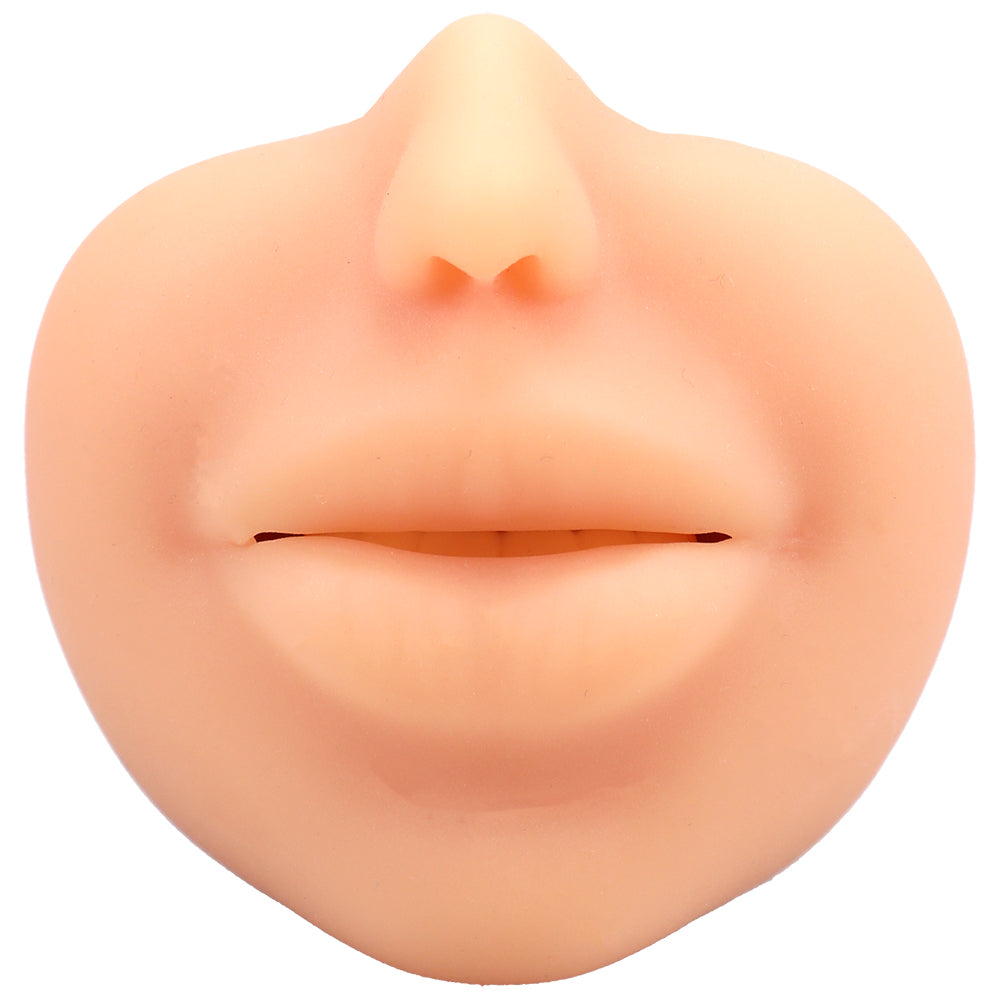 The Super Sucker Cum Guzzler Male Mouth Ultraskyn Masturbator Vanilla