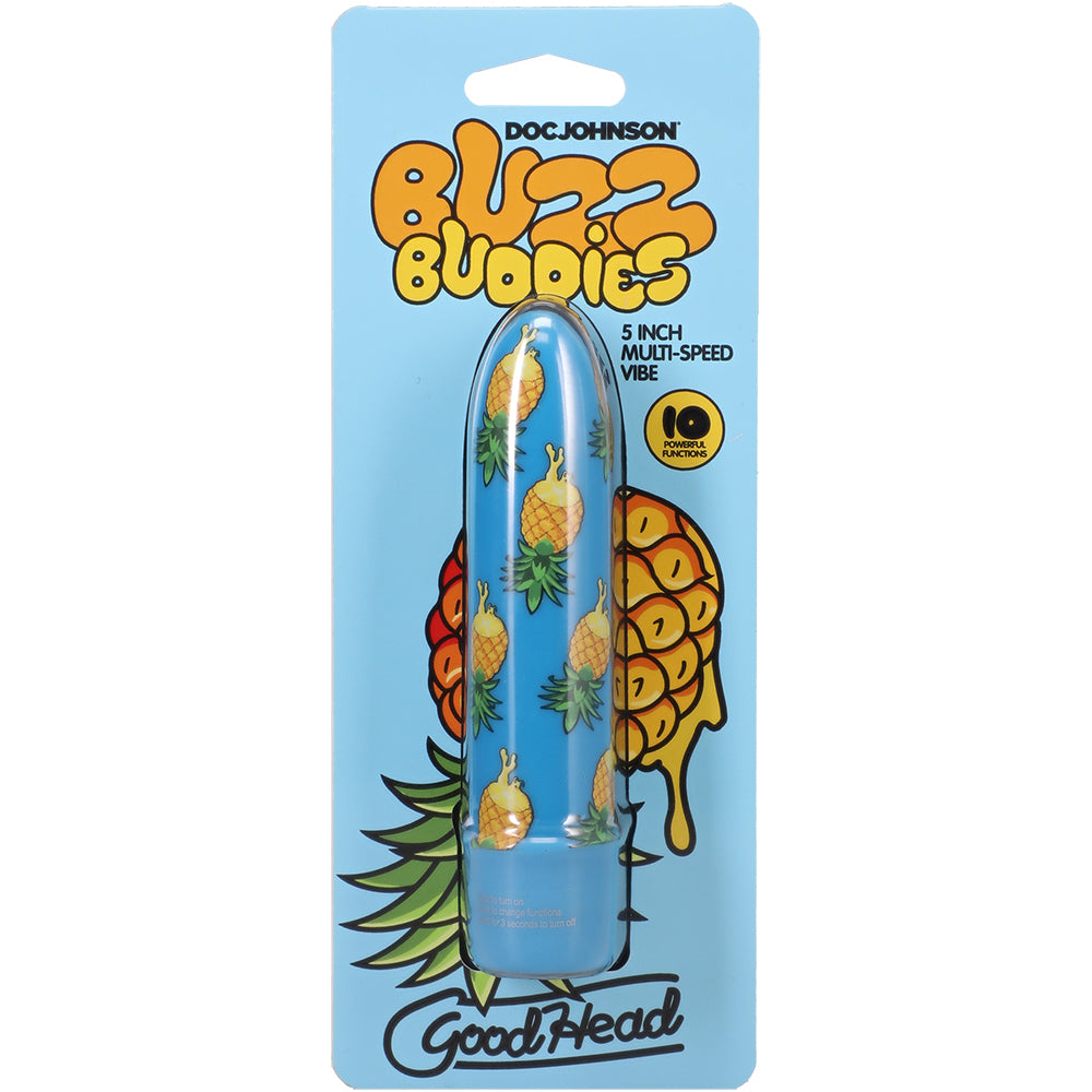 Goodhead Buzz Buddies 5 Inch Multi-Speed Vibe Pineapple Blue