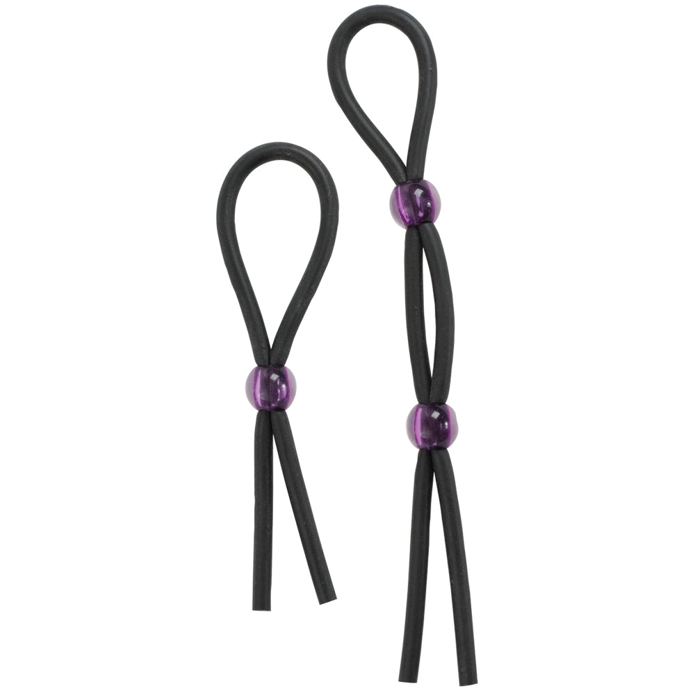 Silicone Cock Ties - 2 Pack Black