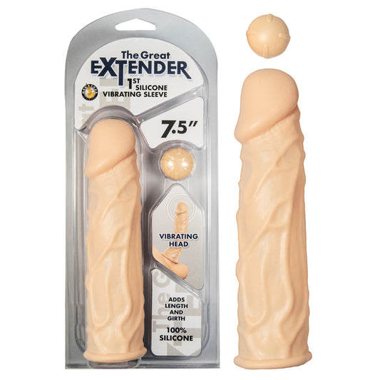 The Great Extender 1st Silicone Vibrating Sleeve 7.5