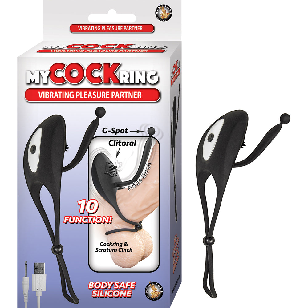 My Cockring Vibrating Pleasure Partner Black