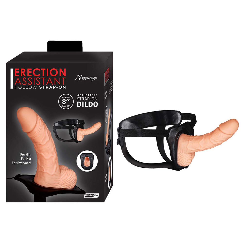 Erection Assistant Hollow Strap On White