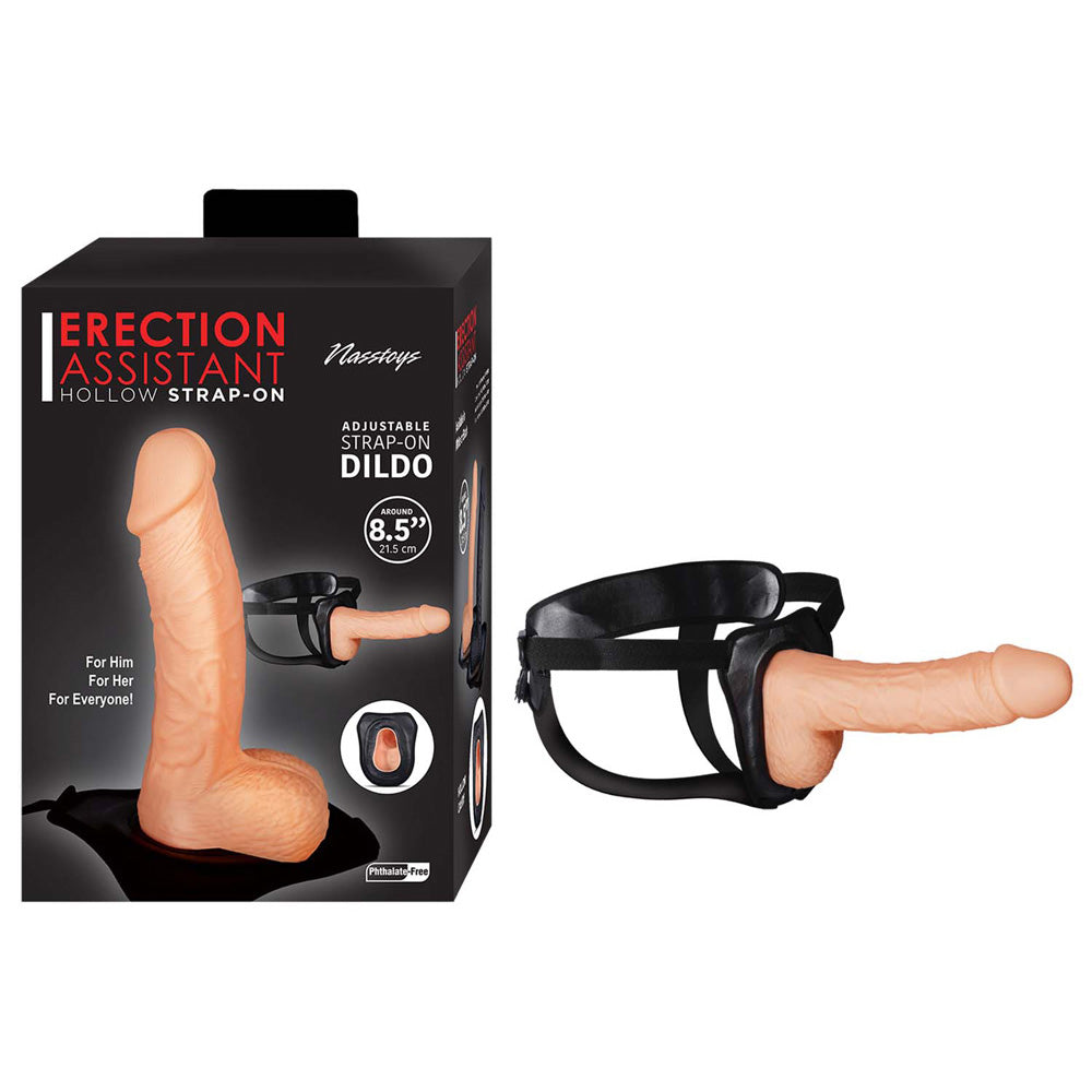 Erection Assistant Hollow Strap On White