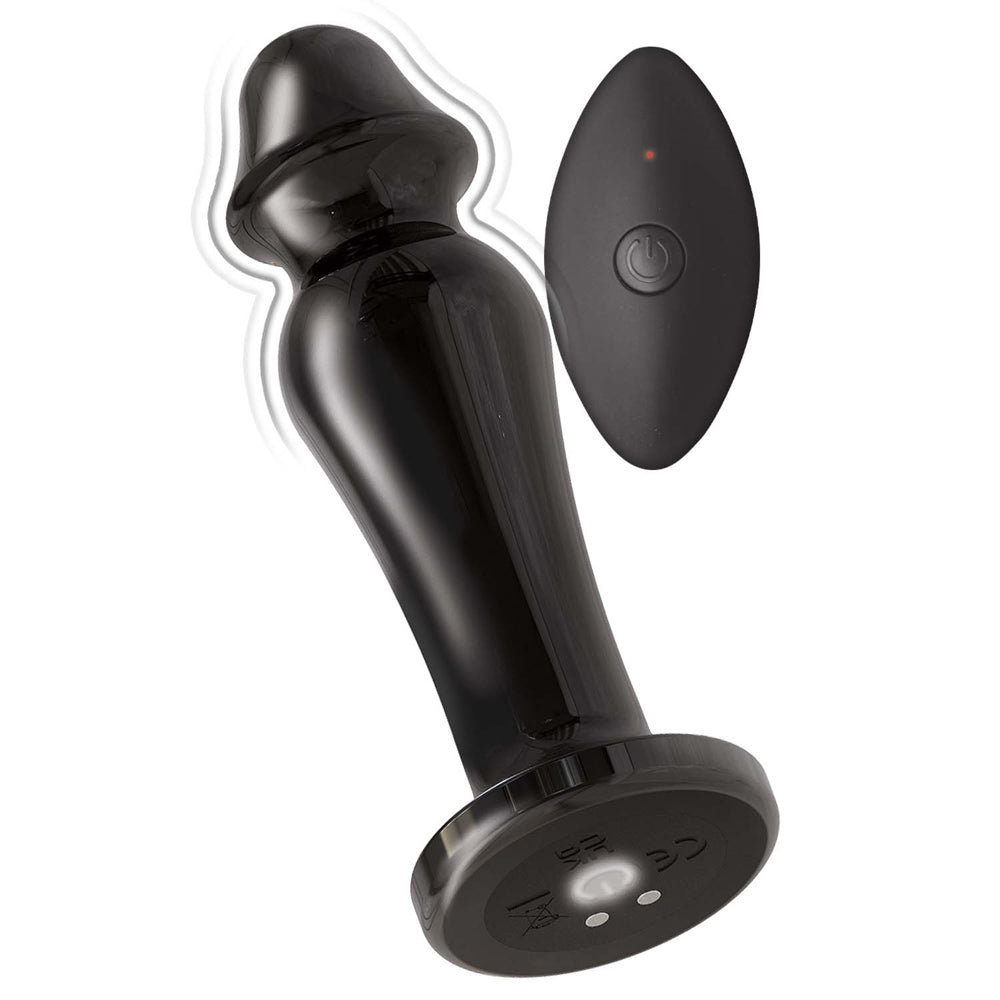 Ass-Sation Remote Vibrating Metal Anal Lover Black